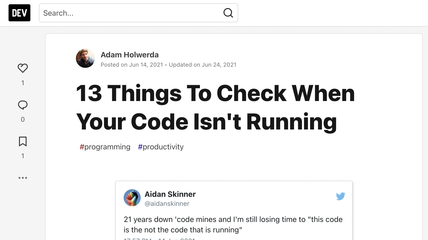 13 Things To Check When Your Code Isn't Running